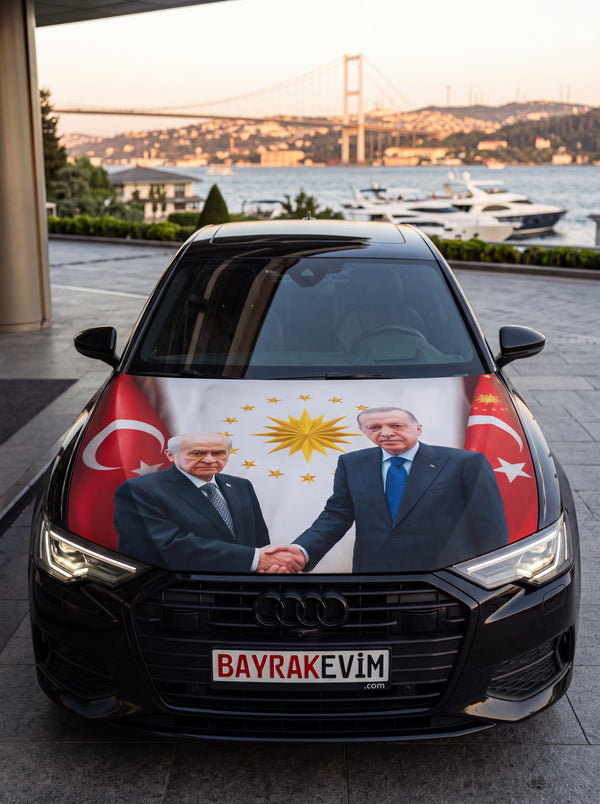 Reis Bahçeli Temalı Kaput Bayrağı