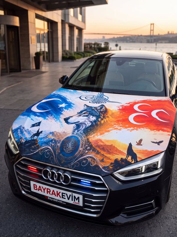Bozkurt Üç Hilal Osmanlı Tuğralı Model 2
